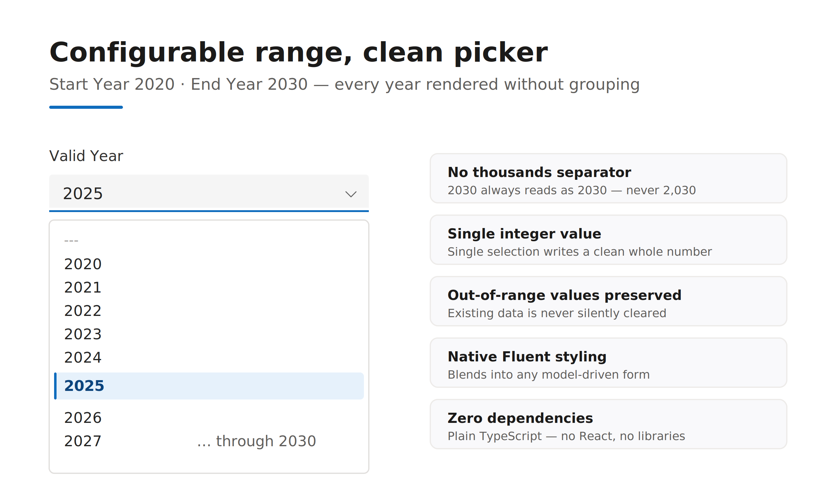 Number Year Selector Screenshot 1
